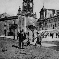 Monte Romano Torre dell Orologio e Chiesa Parrocchiale nel 1916